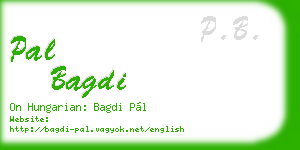 pal bagdi business card
